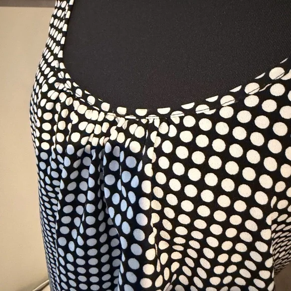 Vince Camuto Black and White Polka Dot Sleeveless Top size XL - Picture 2 of 5